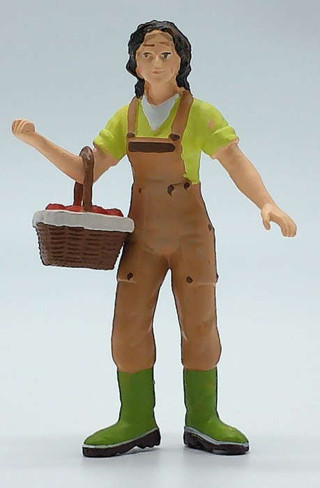 Papo Farmer Woman with Basket - Front View