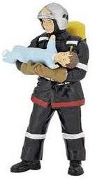 Papo Fireman with Baby