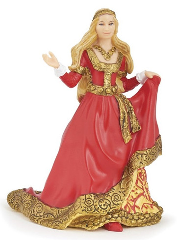 Papo Gentle Woman - Noble Pose in Flowing Red Gown