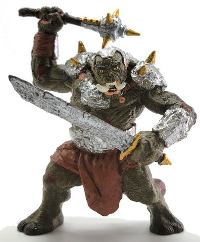 Papo Giant Ork with Broad Sword and War Mace - Front View