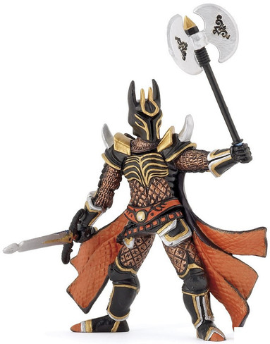 Papo Black and Gold Doom Master with 3 Bladed Battle Axe.