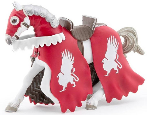 Papo Griffin Knight Horse with Red Caprice - Manufacturer Picture