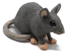 Papo Grey House Mouse - Front Angle View