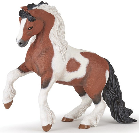 Papo Irish Cob Horse Figure in Brown and White