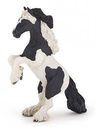 The Papo Irish Cob Horse Rearing - Black and White Coloring