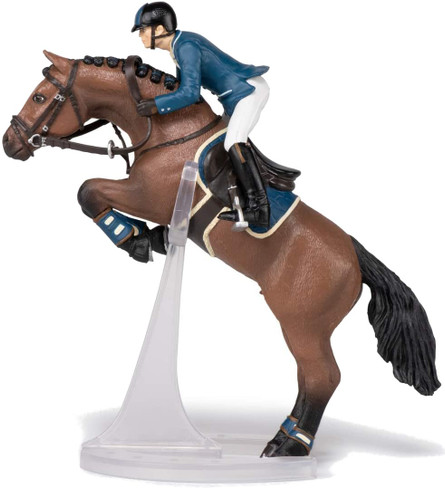 Papo Jumping Horse with Rider - Side View