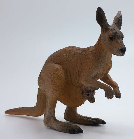 Papo Kangeroo with Joey - Front Angle View