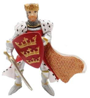 Papo King Arthur in Red Figure - Front View