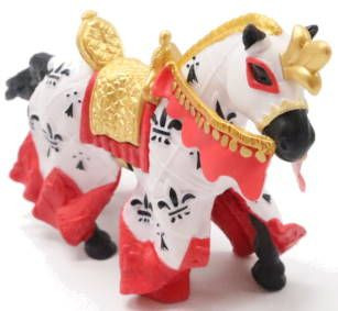 Papo King Arthur Horse - Red - Front Angle View