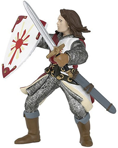 Papo Lancelot figure in Red Tunic with Sword