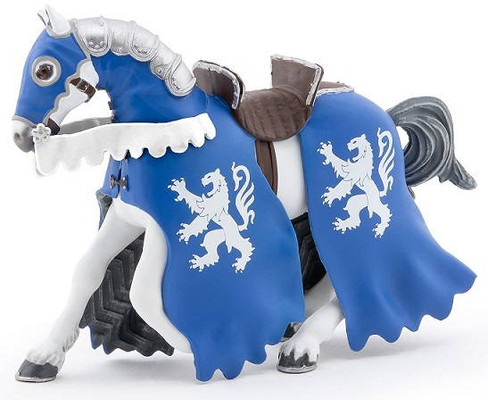 Papo Lion Spear Knight Horse Blue - Manufacturer Picture