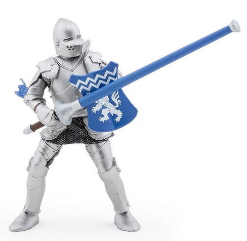 Papo Lion Knight with Spear  - Blue - Manufacturer Picture