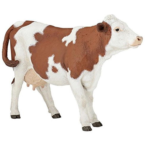 Papo Montbeliarde Cow with Redish-Brown Patches