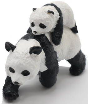 Papo Panda with Baby - Front Angle View