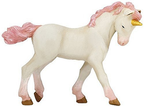 Papo Young Unicorn Figure with Pink Mane and Gold Horn
