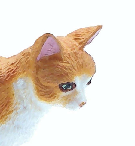 Papo Red Cat - Close Up of the Face View