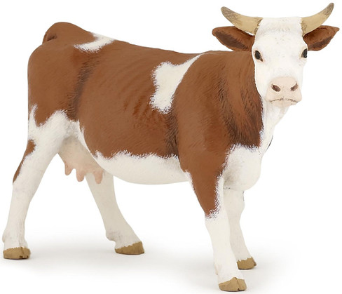 Papo Simmental Cow with Fearsome Horns