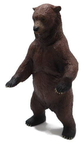 Papo Standing Grizzly Bear - Front Angle View