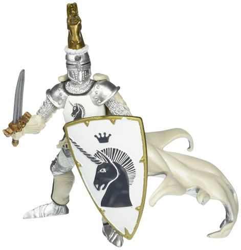 Papo Unicorn Knight with Golden Unicorn on Helmet