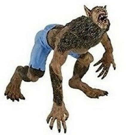 Papo Howling Werewolf with Blue Jort Shorts