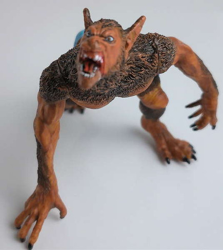 Papo Howling Werewolf with Blue Jort Shorts - Front View