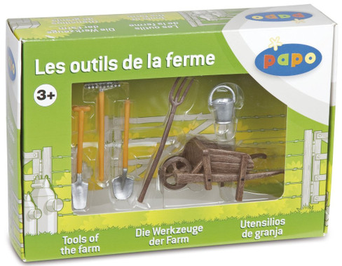 The Papo Wheelbarrow and Tools - Box Picture