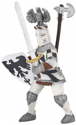 Papo White Crested Knight with Eagle on Helmet