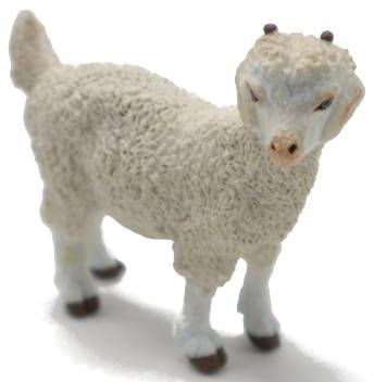Papo  Young Angora Goat with Shaggy Fur - Front Angle View