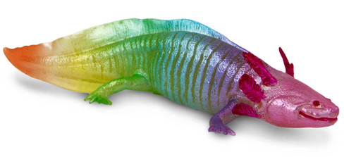 Safari Ltd. Rainbow Axolotl #110487 - Manufacturer Image - Side View