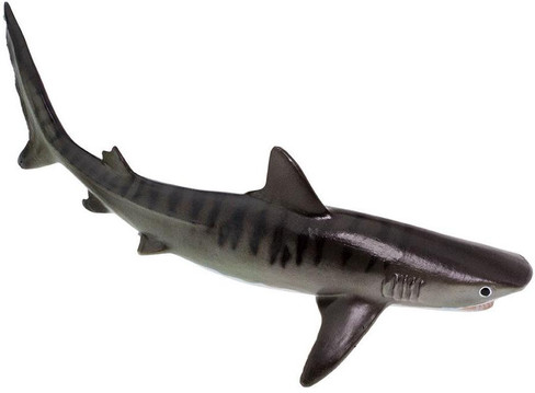 Safari Ltd. Tiger Shark Figure - Left Side Angle View