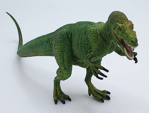Safari Ltd. Green Allosaurus Dinosaur Figure - Front Angle View