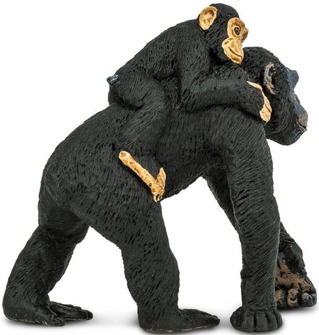 Safari Ltd. - Wildlife Collection - Chimpanzee with Baby - Rear View