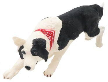 Safari Ltd. Border Collie Dog Figure - Front Angle View