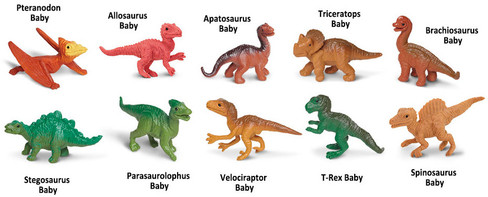 Safari Ltd. Toy Figure - Dino Babies Toob- Contents Picture