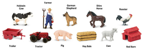 Safari Ltd. Toy Figure - Down on the Farm Toob- Contents Picture