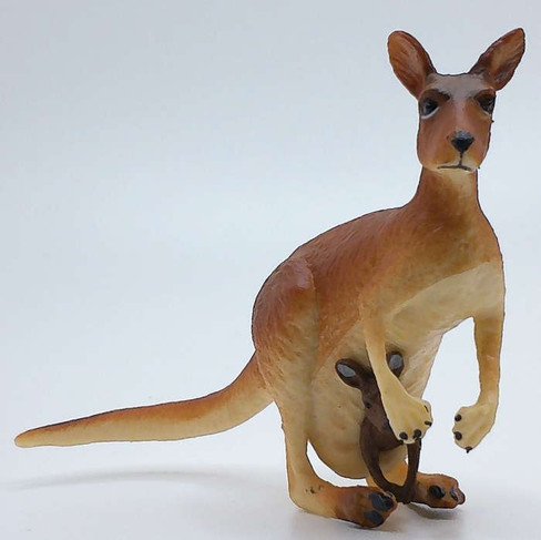 Safari Ltd. - Wildlife Collection - Kangaroo with Joey - Front View