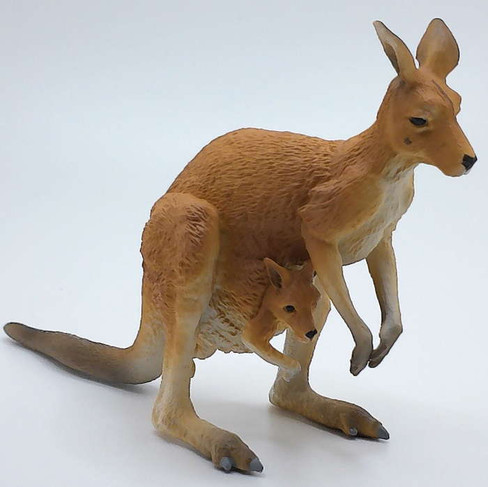 Safari Ltd. Kangaroo with Joey - Front Angle View