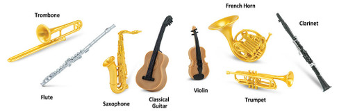 Safari Ltd. Toy Figure - Musical Instruments Toob- Contents Picture