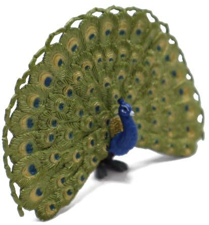 Safari Ltd Peacock Figure - Front Angle View