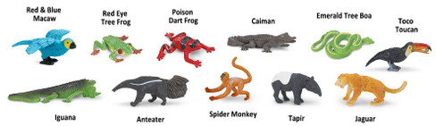 Safari Ltd. Toy Figure - Rainforest Toob- Contents Picture