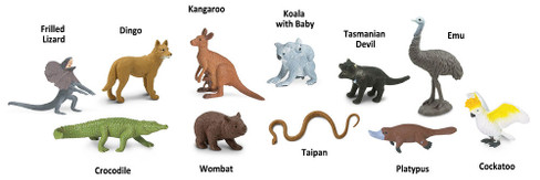 Safari Ltd. Toy Figure - The Land Down Under Toob- Contents Picture