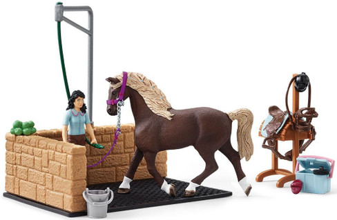 Schleich Toy Horse Playset - Horse Wash with Emily & Luna