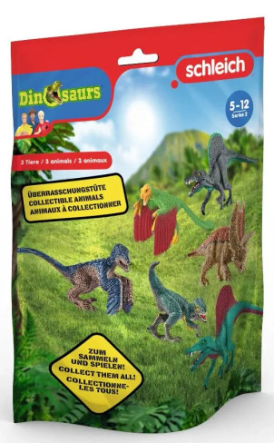 Schleich Toy Dinosaur Figure - Dinosaur Mini 3pc Blind Bag  - Series 2