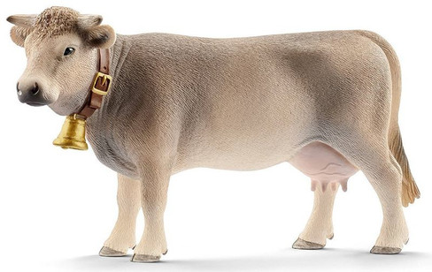Schleich Toy Farm Life Figure - Braunvieh Cow