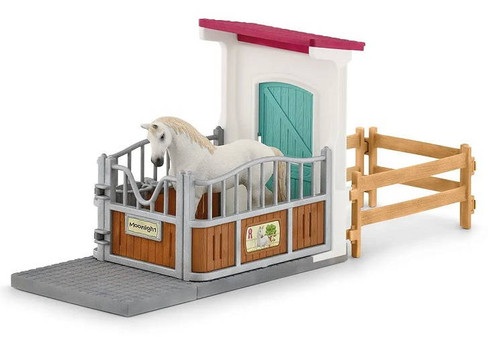 Horse Stall with Thoroughbred Stallion (Schleich)