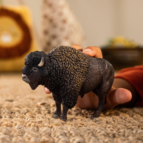 Schleich Toy Wildlife Figure - Bison #14879 playtime image