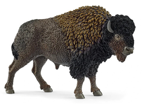 Schleich Toy Wildlife Figure - Bison #14879 manufacturer image side view