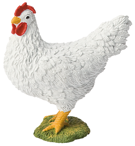 Bullyland White Chicken #62314 Manufacturer Picture left side View