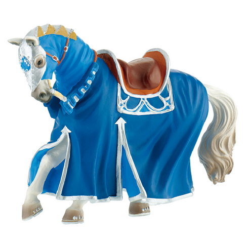 Bullyland Tournament Horse in Blue #80769 Manufacturer Picture side View
