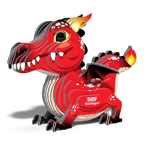 EUGY Red Dragon 3D Puzzle #085 - Manufacturer main image